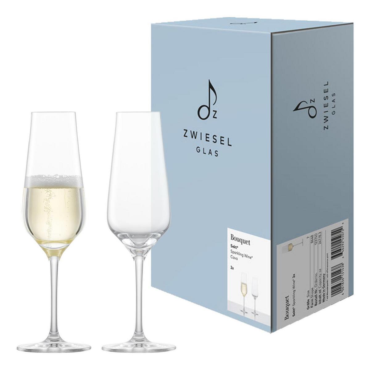 SEKTGLÄSER Bouquet transparent 247 ml 2er Set - Transparent, Glas (0.247L) - Zwiesel Glas