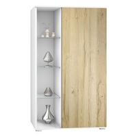 VITRINE Davos Eiche Natur - Eichefarben, Holzwerkstoff (71.5/134/35cm) - Vladon