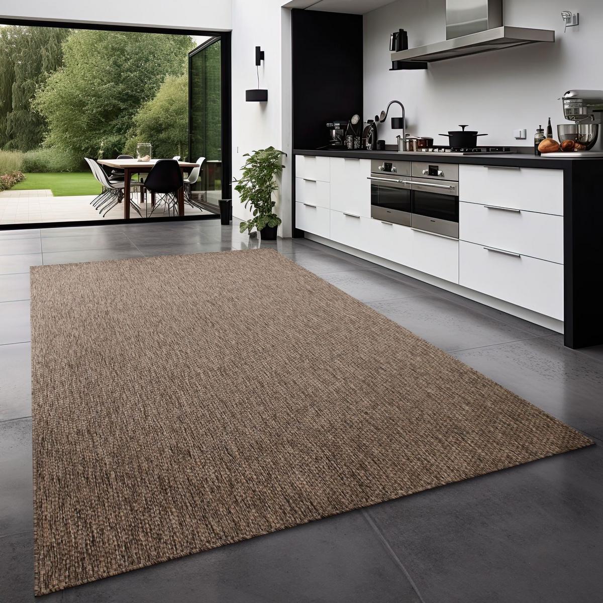 OUTDOORTEPPICH Taupe Ø 200 cm - Taupe, Kunststoff (200/200cm) - TT Home