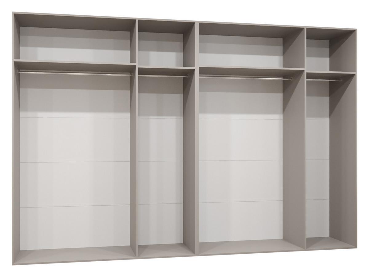 DREHTÜRENSCHRANK Mila II 300 - Goldfarben/Nussbaumfarben, Holzwerkstoff/Kunststoff (300/202/52cm) - MIRJAN24