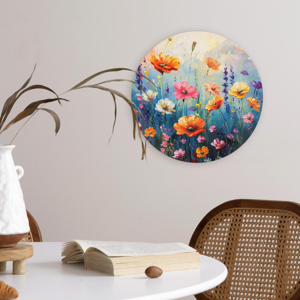 WANDBILD Blumen - Natur - Aquarell - Kunst Deko Wohnzimmer 30x30 cm - Multicolor, Kunststoff (30/30cm) - MuchoWow