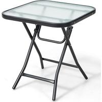BISTROTISCH Kleiner Schwarz - Schwarz, Metall (47/47/48cm) - COSTWAY