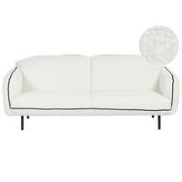 3-SITZER-SOFA Bouclé weiß/schwarz Tonsberg - Schwarz/Weiß, Textil (198/78/85cm) - Beliani