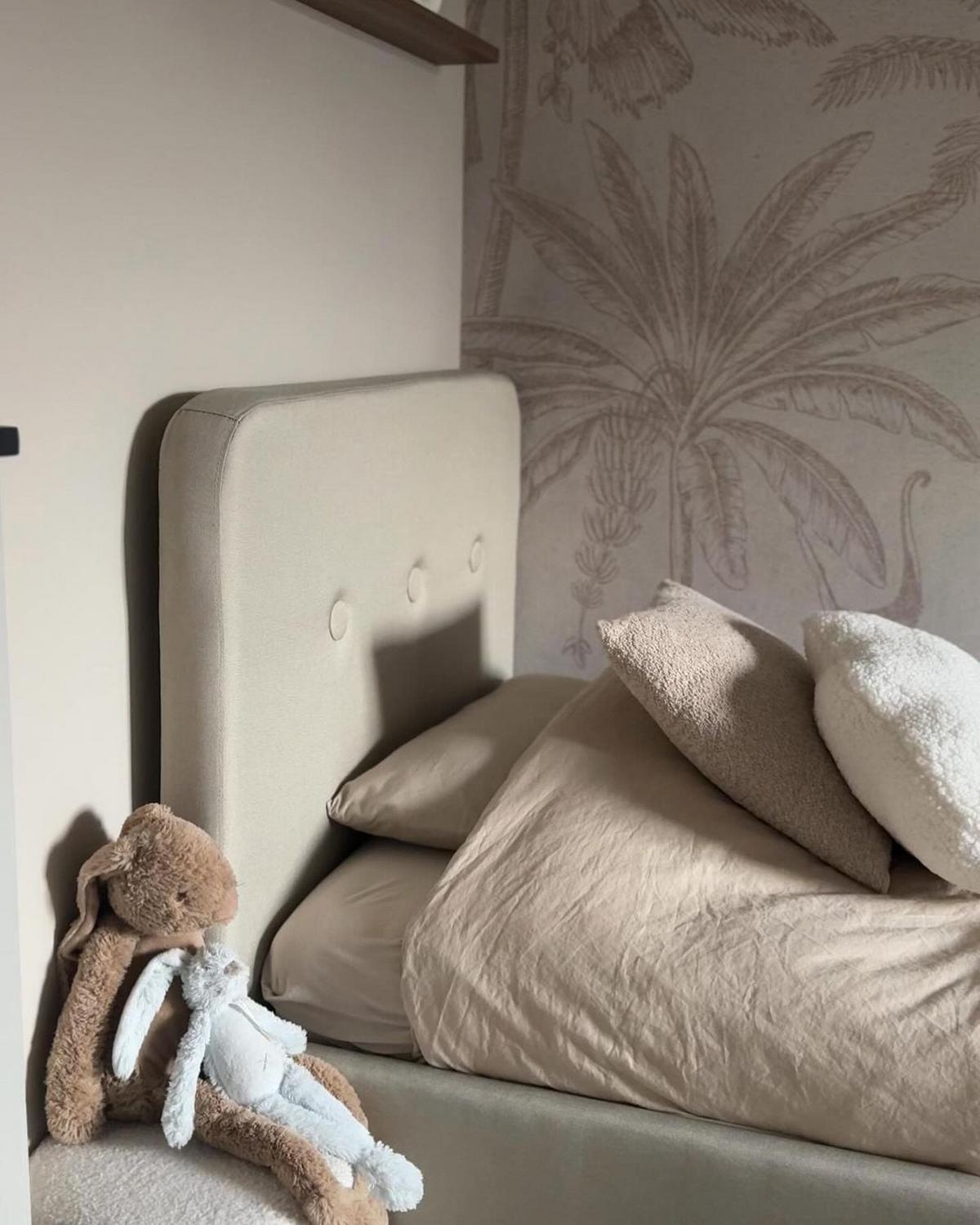 POLSTERBETT 90x200 cm Beige Rennes - Beige, Textil (90/200cm) - Beliani