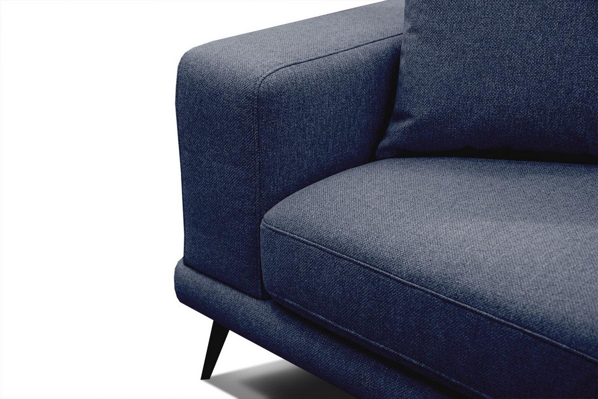 SOFA MEDIOLANE 2,5-Sitzer, dunkelblau - Dunkelblau, Holzwerkstoff/Textil (203/87/96cm) - Wozimo