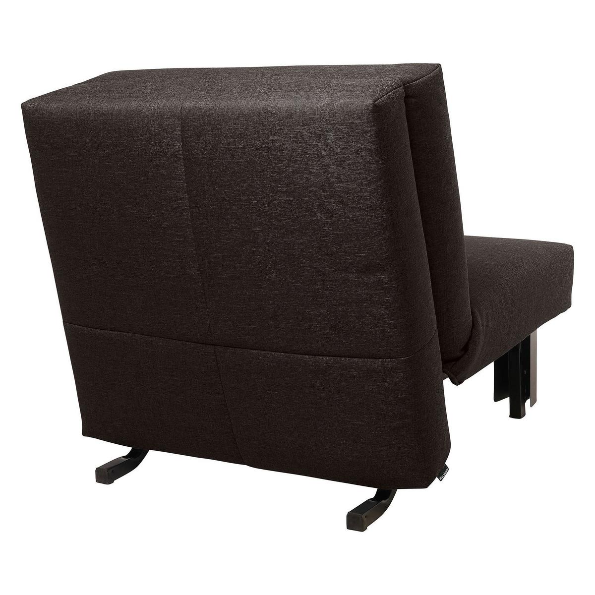 FALTSESSEL Kalomira Bezug Flachgewebe Metall schwarz / schoko - Braun, Kunststoff (100/85/85cm) - 58aufmkessel