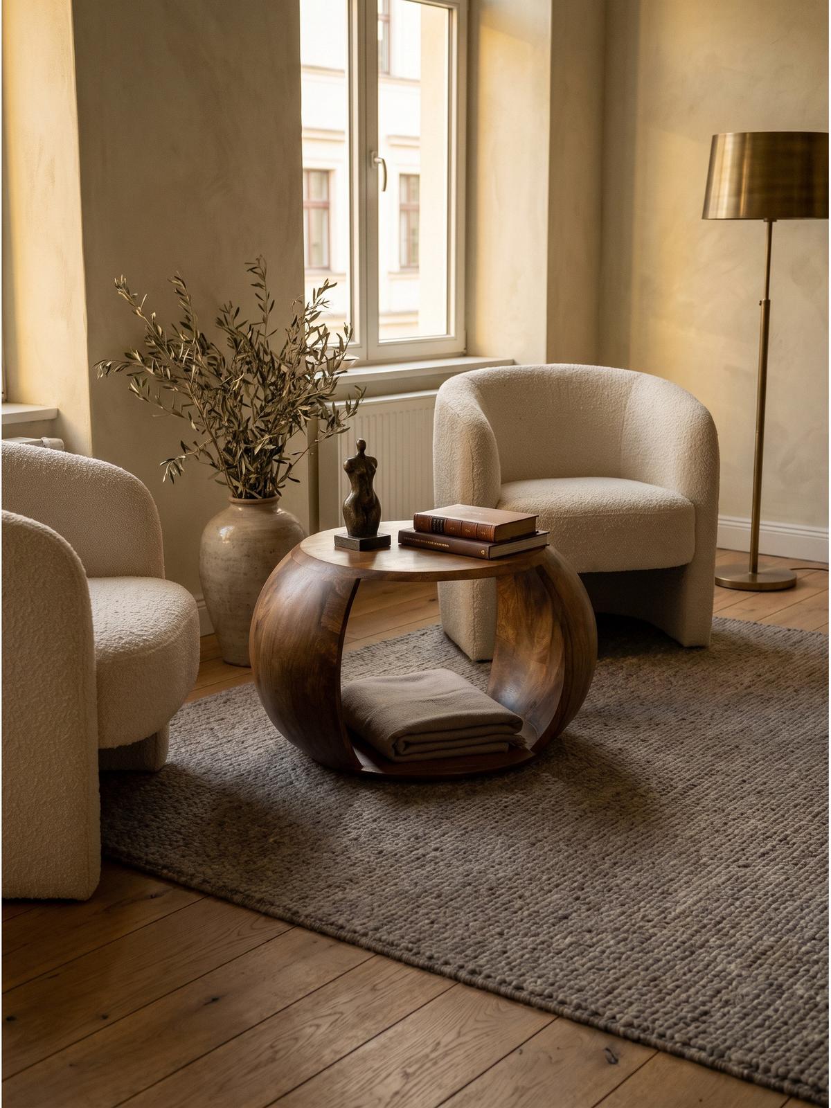 COUCHTISCH ANTEQUERA, Mango Massivholz, mit Stauraum, 60 x 46 x 36 cm - Dunkelbraun/Braun, Mangoholz/Holz (46/60/36cm) - KADIMA DESIGN