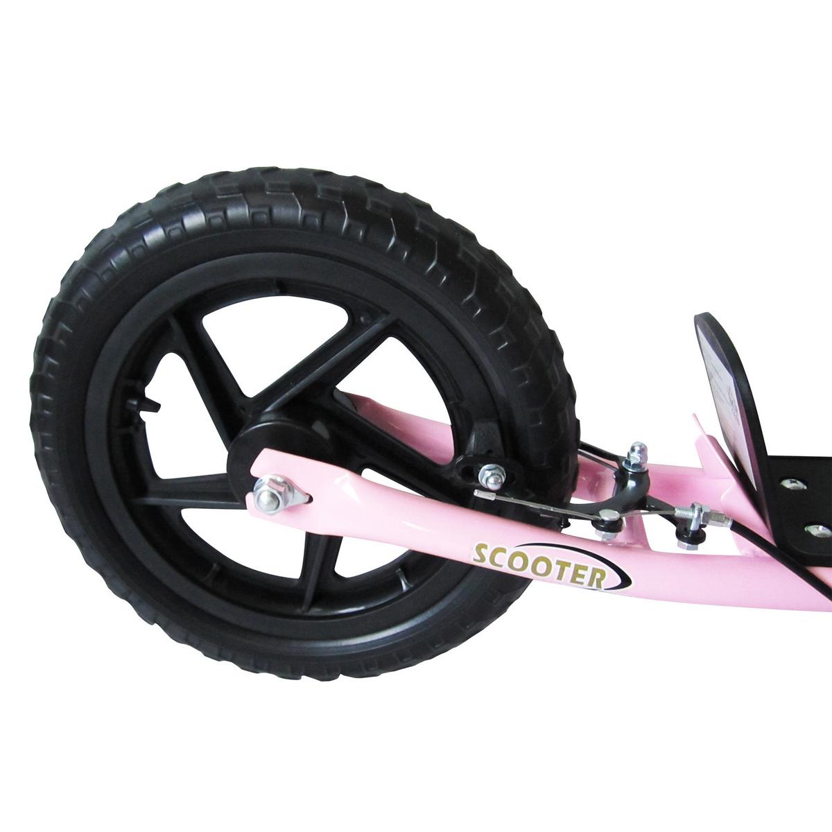 KINDERROLLER, Schwarz/Rosa/Blau/Rot, Stahl+ PVA - Rosa, Metall (120/52/80cm) - HOMCOM