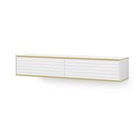 TV LOWBOARD Weiß, Gold 180/33/40 - Weiß, Holzwerkstoff (180/33/40cm) - RAUMHIRSCH FURNITURE