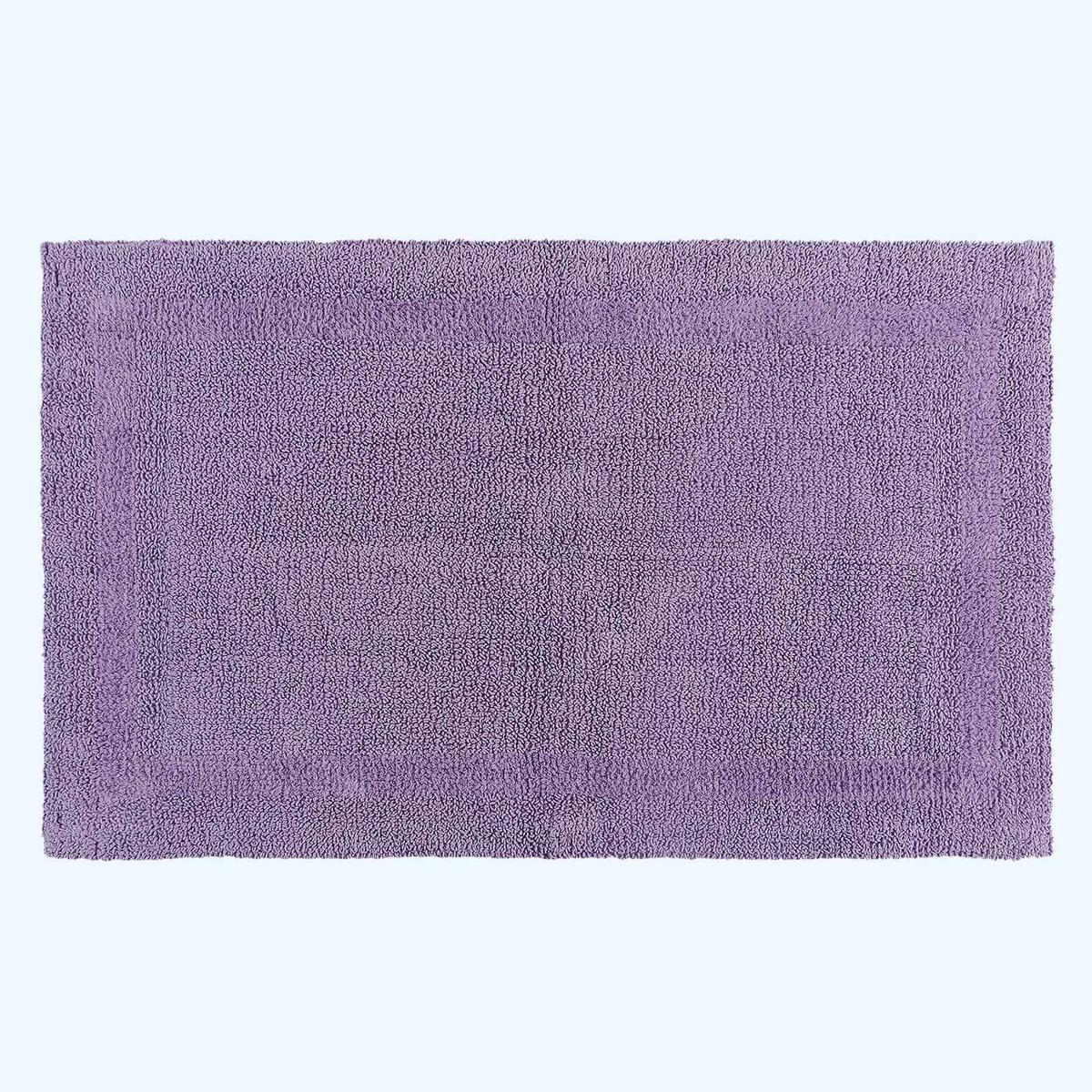 BADEMATTE 50/80 cm, 100% Baumwolle, wendbar - Flieder, Textil (50/80cm) - Homescapes