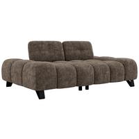 3-SITZER-SOFA NERANO - Braun Schenille - Schwarz/Braun, Textil/Metall (220/88/146cm) - MKS