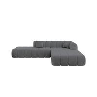 ECKSOFA Ottomane Rechts BILA-L 289x176x71 Dunkelgrau Cord - Dunkelgrau/Anthrazit, Holzwerkstoff/Kunststoff (289/176cm) - ALTDECOR