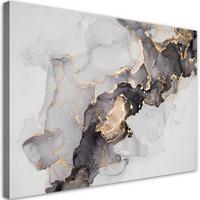 LEINWANDBILD Marmor Textur Abstrakt 100x70cm - Grau, Textil (100/70cm) - Feeby