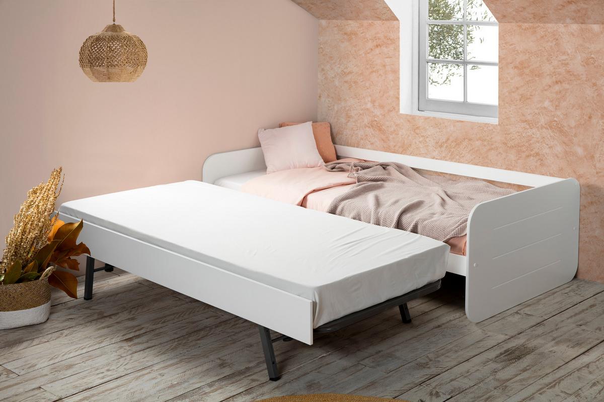 BETT Redona Weiß 195/105/60 cm - Weiß, Holz - Calicosy