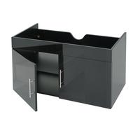 WASCHBECKENUNTERSCHRANK Schwarz - Schwarz, Holz (90/48/46cm) - MCW
