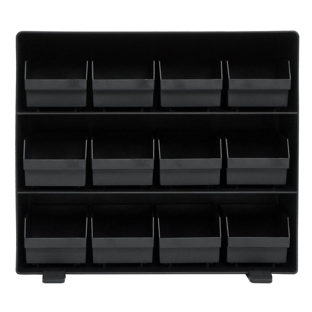 AUFBEWAHRUNGSBOX eckig Schwarz - Schwarz, Kunststoff (33/29/8cm) - MCW