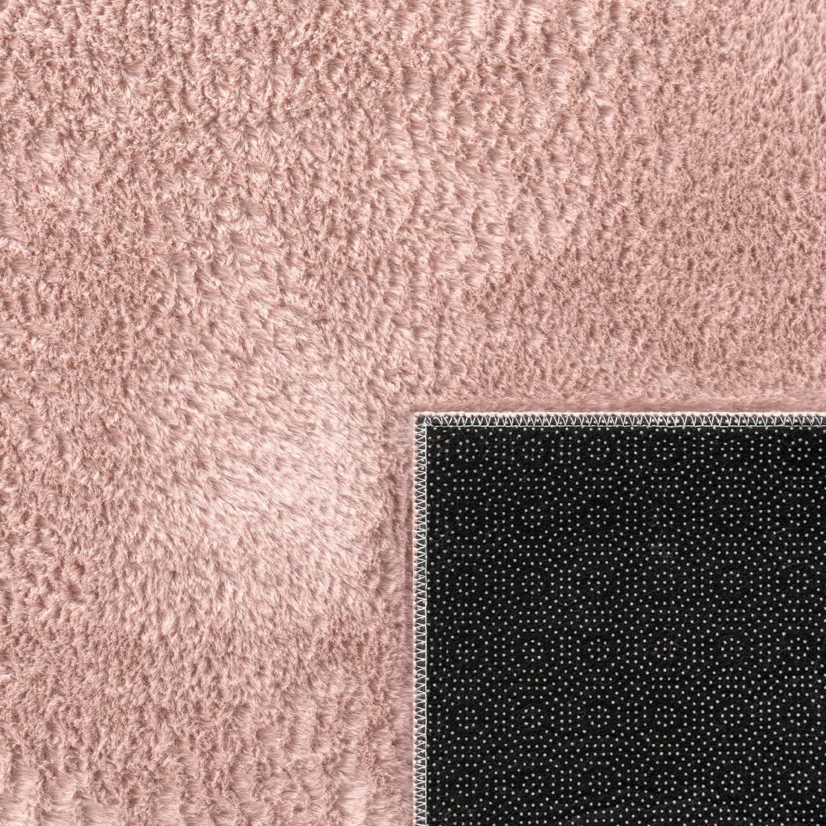 KURZFLORTEPPICH, einfarbig, aus Polyester, Rosa, 160 x 220 cm - Rosa, Textil (220/160cm) - KADIMA DESIGN