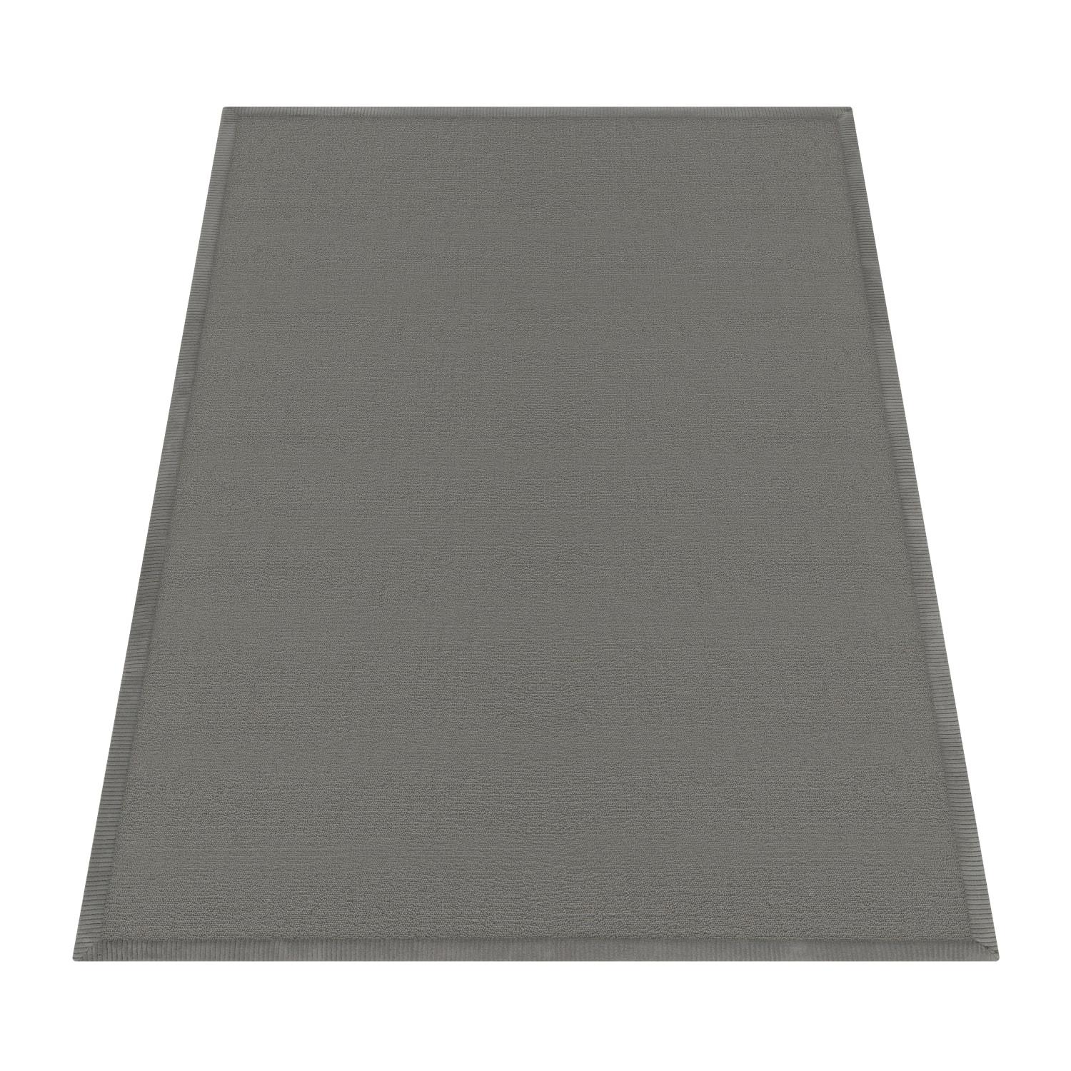 KURZFLORTEPPICH Waschbar, einfarbig, aus Polyester, Grau, 200 x 350 cm - Grau, Textil (200/350cm) - KADIMA DESIGN