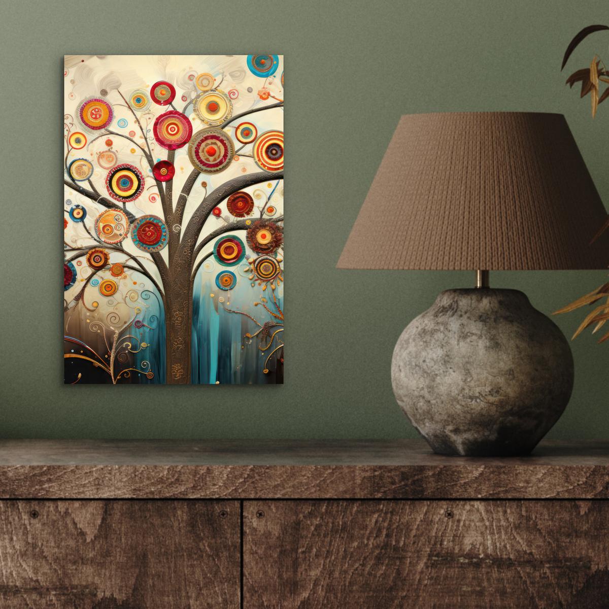 METALLBILD Baum - Baum des Lebens - Farbe 20x30 cm - Braun, Metall (20/30cm) - MuchoWow