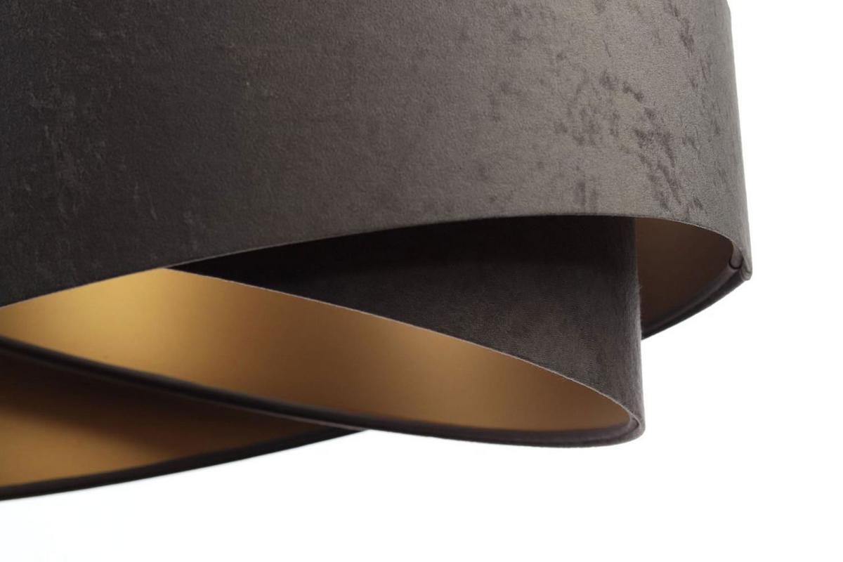 HÄNGELEUCHTE Grau 50/23 cm - Goldfarben, Kunststoff (50/1/23cm) - ONZENO