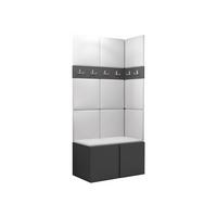 GARDEROBEN-SET Orion I - Graphitfarben/Weiß, Holzwerkstoff/Kunststoff (84/186/46cm) - MIRJAN24
