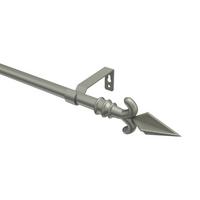 GARDINENSTANGE Olymp Matteo 100 cm, 1-läufig (ohne Ringe), 16 mm Ø Chrom matt - Chromfarben/Nickelfarben, Metall (100cm) - INTERDECO