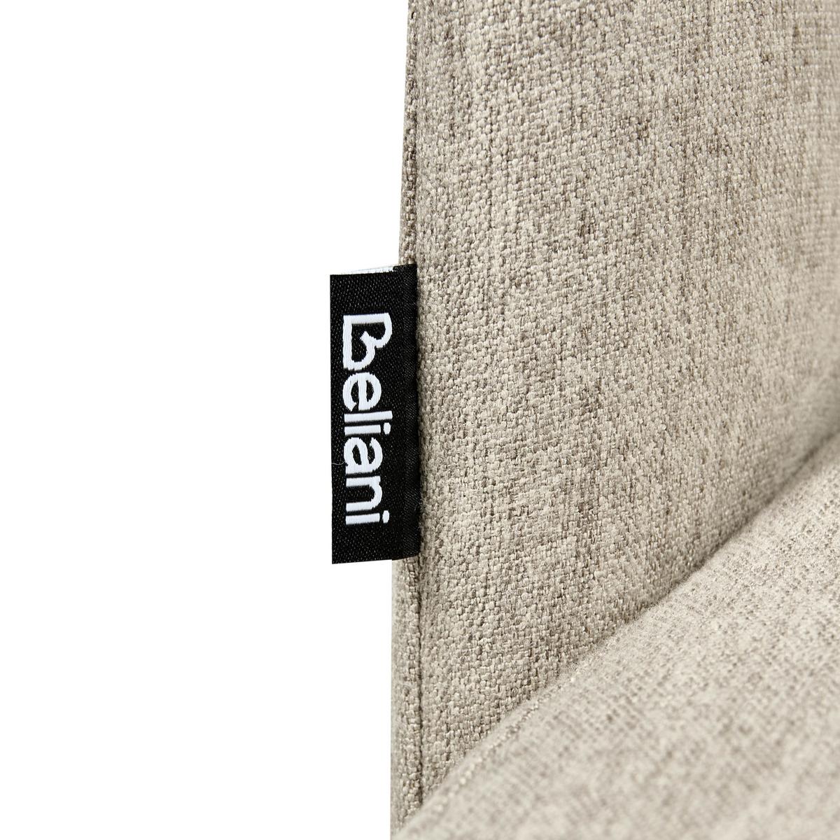 ESSZIMMERSTUHL 2er-Set Beige Penny - Sandfarben/Schwarz, Textil (46/76/50cm) - Beliani