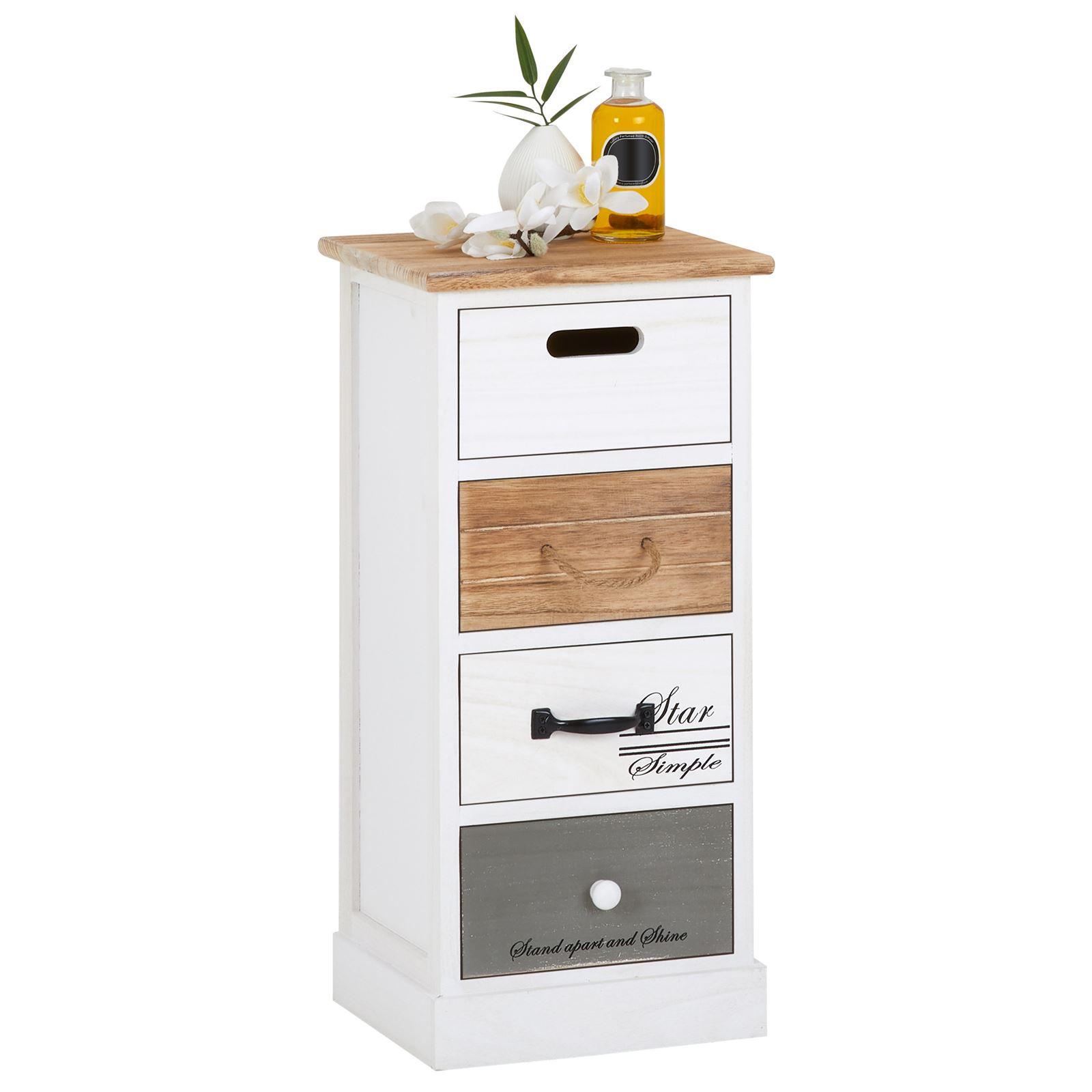 KOMMODE SALVA weiß - Weiß, Holz (29/64/27cm) - CARO-Möbel