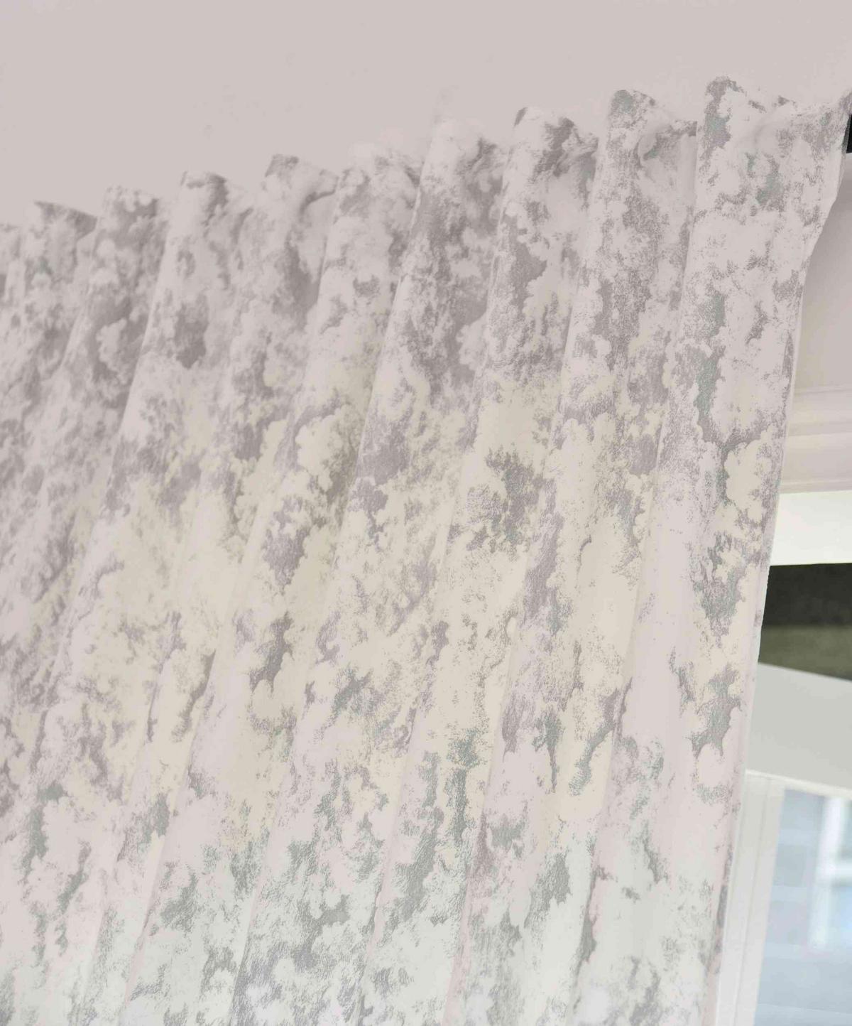 VORHANG 2ER SET MILANO STAR HxB 245x140 cm Weiß Silber - Weiß, Textil (140/245cm) - Gardinenbox