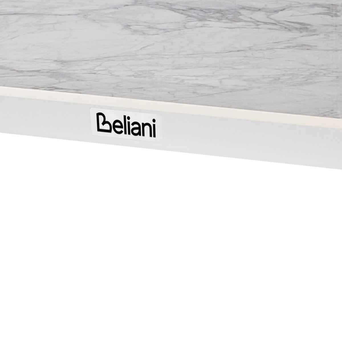 GARTENTISCH 180/90 cm Stein Weißer Marmor Feletto - Weiß, Stein (180/90/76cm) - Beliani