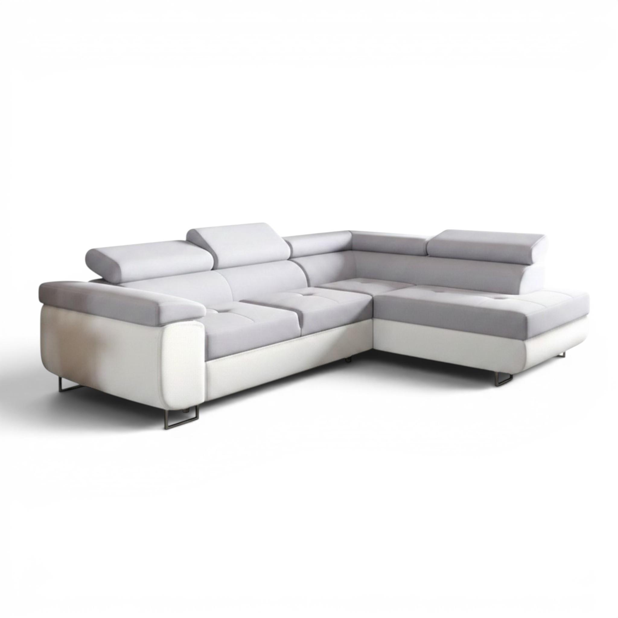 ECKSOFA Jade Mit Schlaffunktion - Hellgrau, Holzwerkstoff/Textil (275/202cm) - Fun Möbel