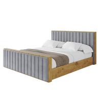POLSTERBETT mit Bettkasten, Fußteil und Lattenrost, Boxbett mit Matratze H3/H4 - ENZO4-Z 180x200 Grau - Grau, Holzwerkstoff/Textil (180/200cm) - ALTDECOR