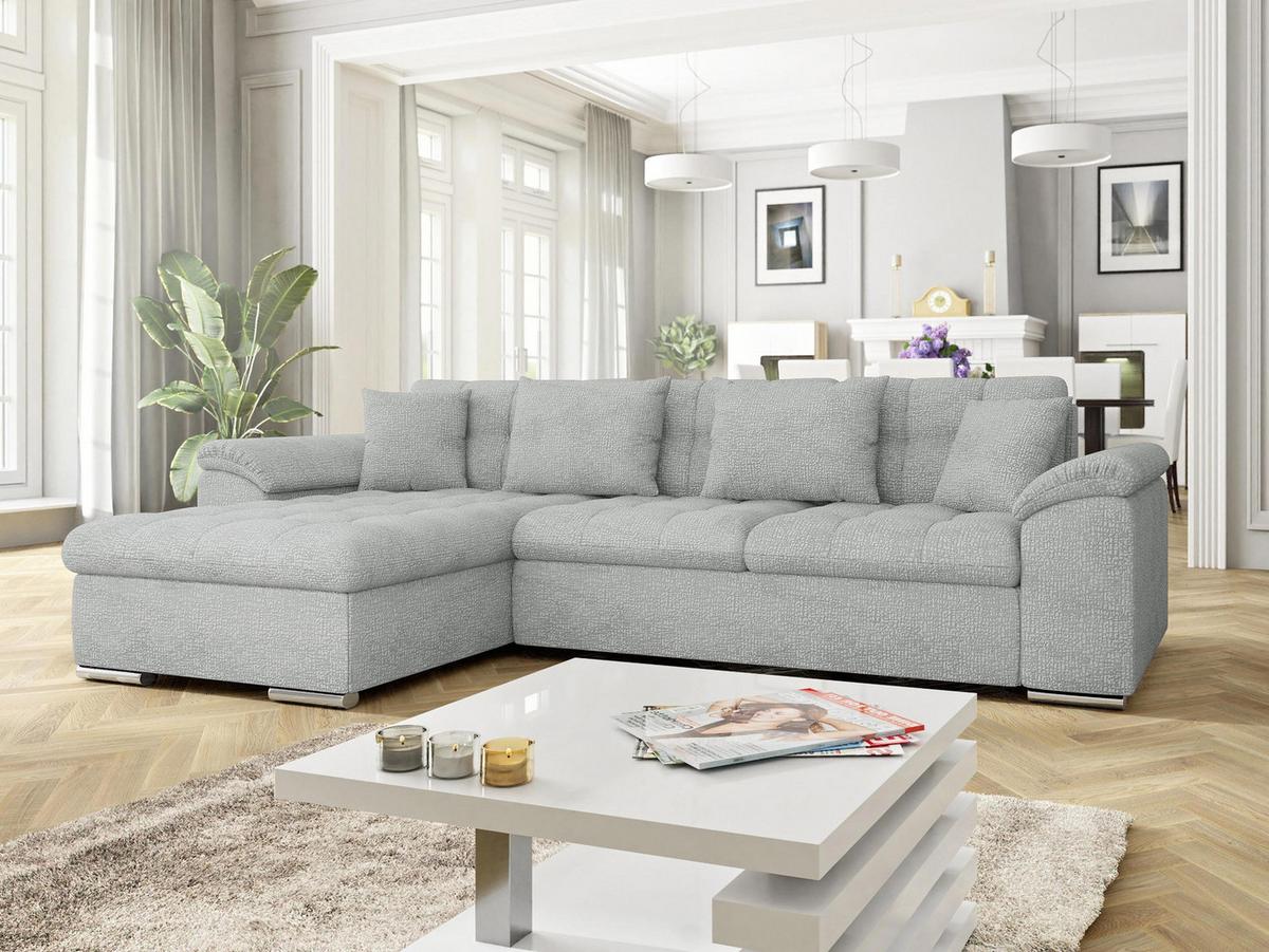 ECKSOFA Diana Premium, Seite: Links - Greige, Holz/Textil (280/160cm) - MIRJAN24