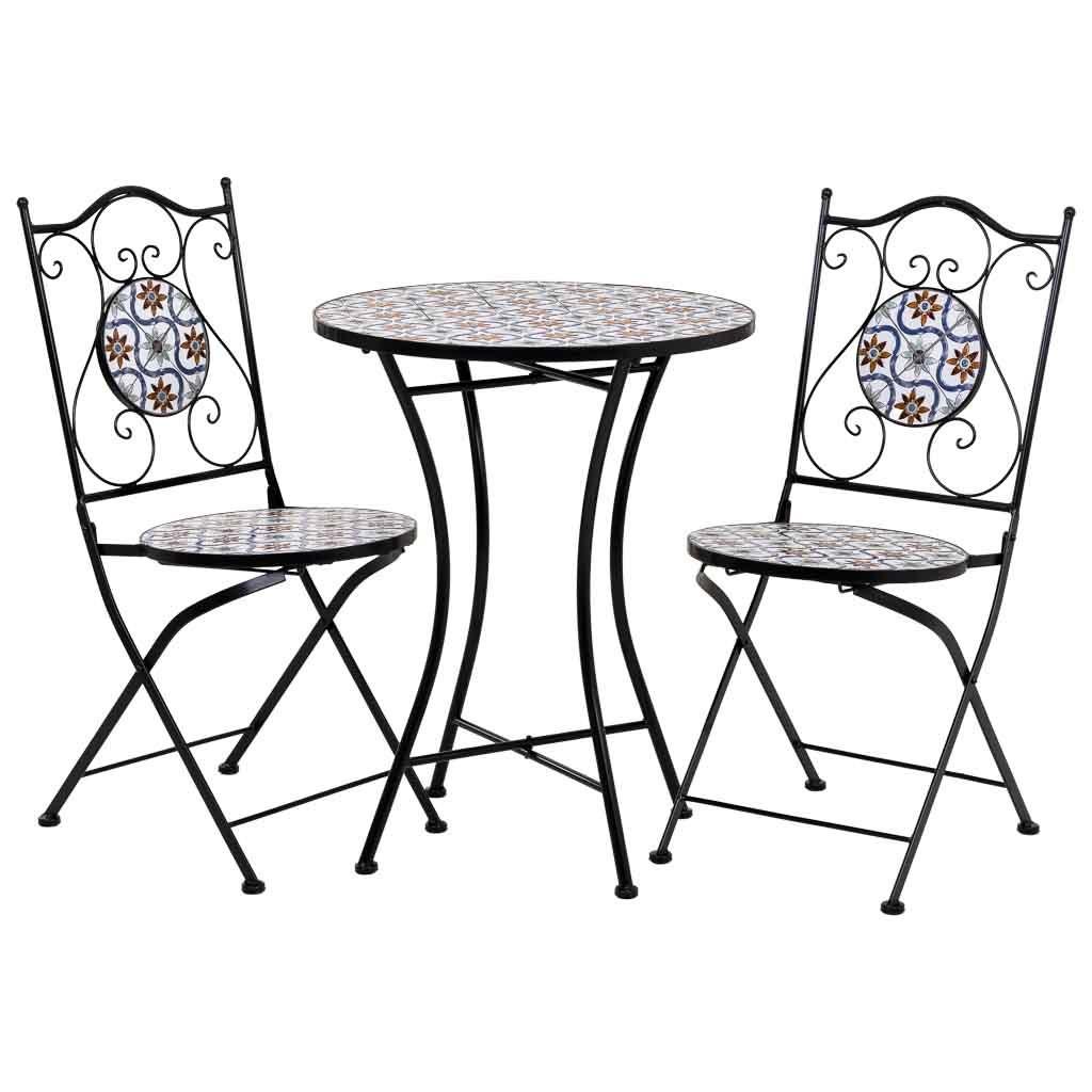 BALKONSET, schwarz, 3-tlg. - Rotbraun, Metall - Wanderlust