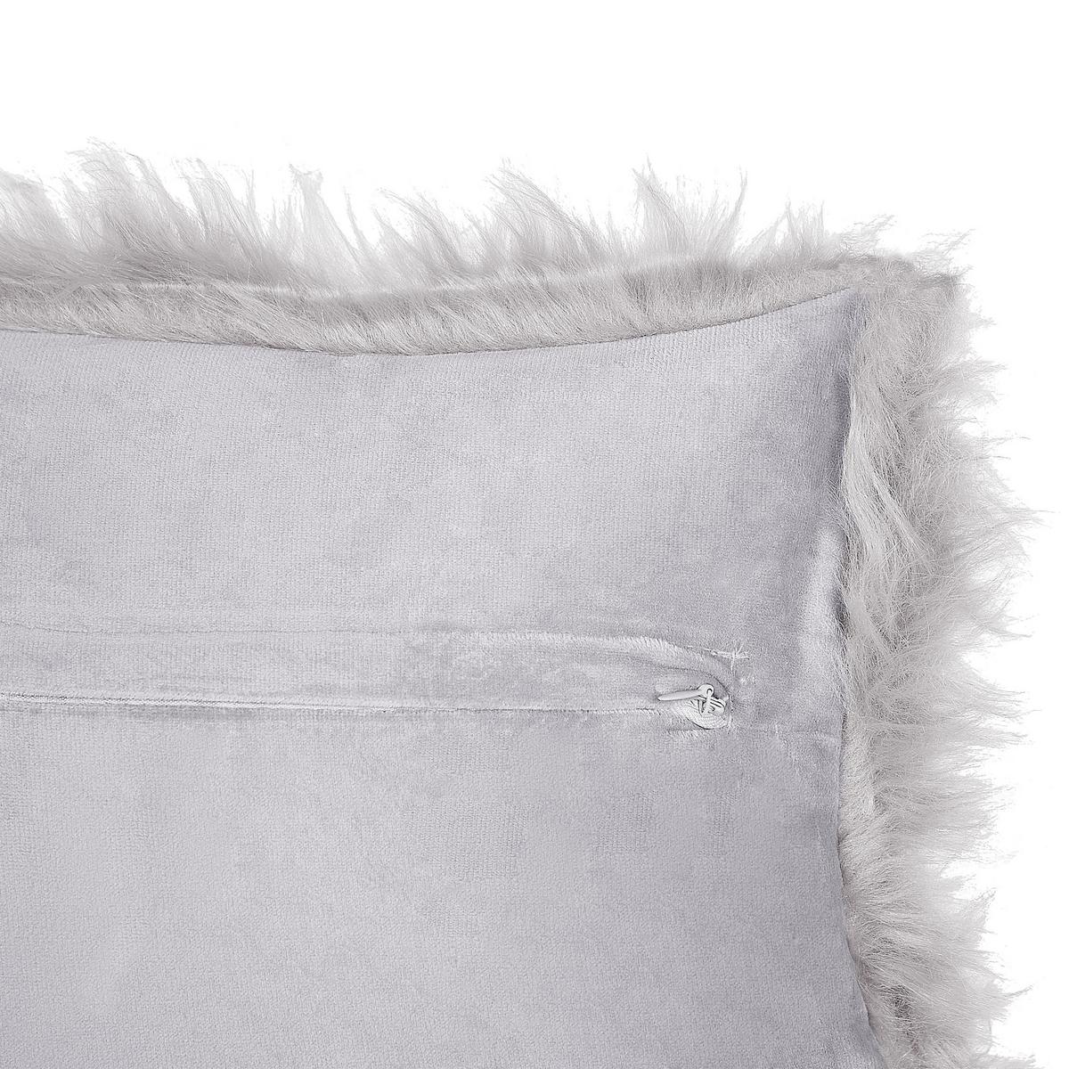 DEKOKISSEN 2er-Set Hellgrau 45/45 cm Lubha - Hellgrau, Textil (45/45cm) - Beliani