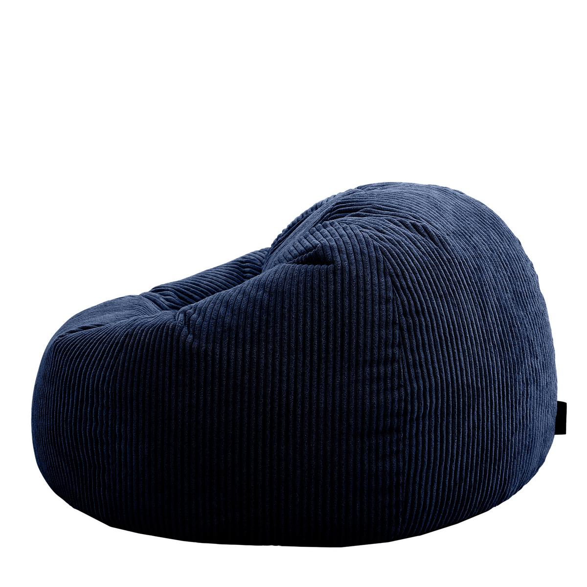SITZSACK Klassisch Kingston, Cord - Dunkelblau, Textil (85/50/85cm) - icon