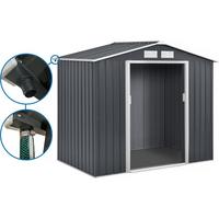 METALL-GARTENHAUS vegas Grau - Grau, Metall (181/267/181cm) - Habitat Garten
