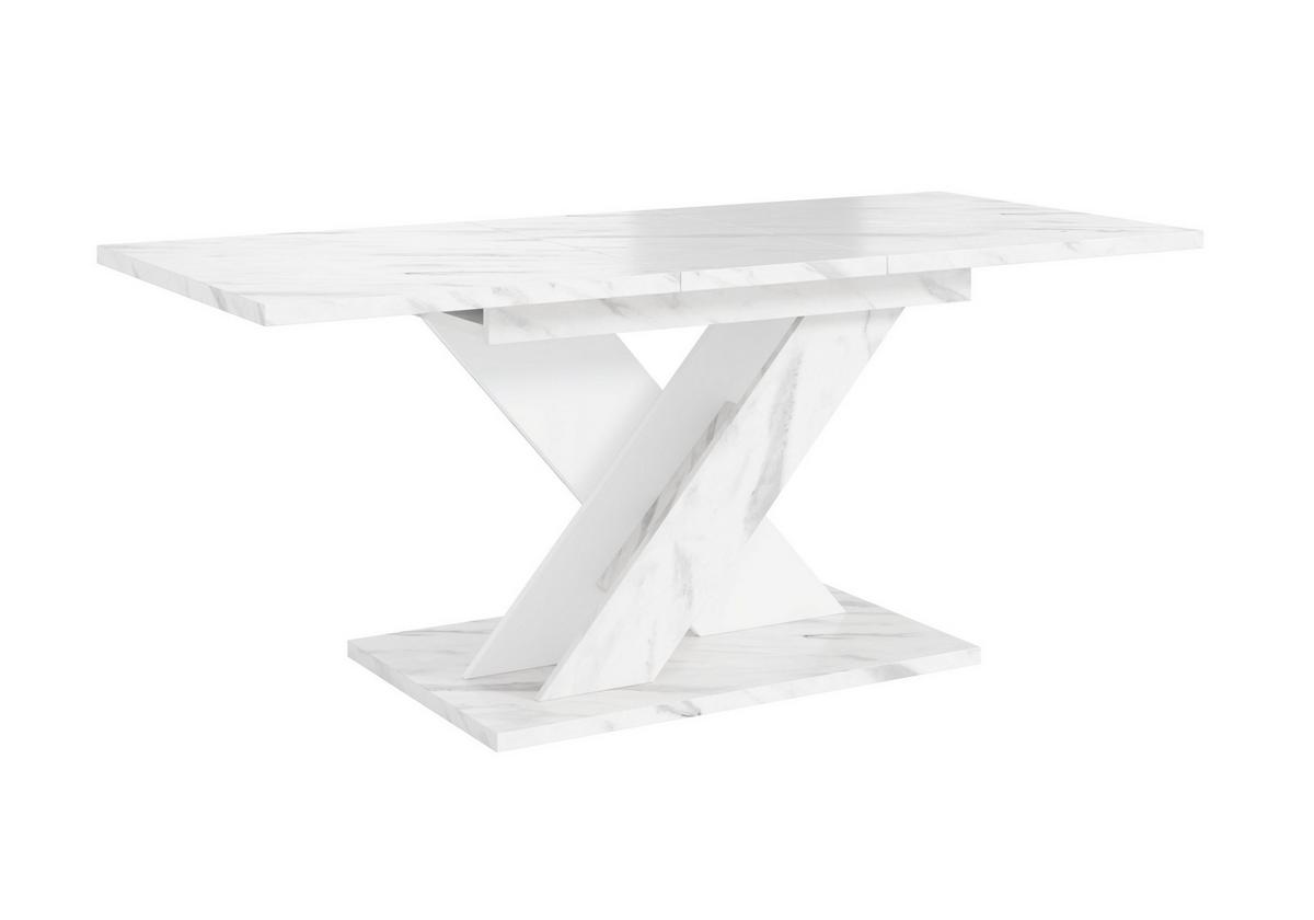 ESSTISCH MERKAS Ausziehbar 120 - 160 / 80 x 76 cm - Hellgrau/Weiß, Holz (120/80/76cm) - MASSENO