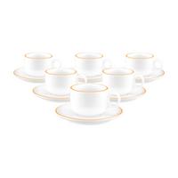 ESPRESSOTASSEN MIT UNTERTASSEN Sento Home Pure Lines Mango Orange 80 ml 6er Set - Orange, Keramik (0.08L) - Seltmann Weiden
