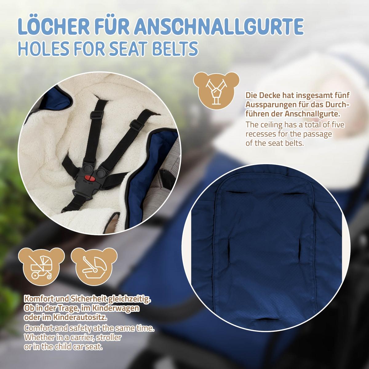 BABYFUSSSACK - Dunkelblau, Textil (48/10/94cm) - Joyz