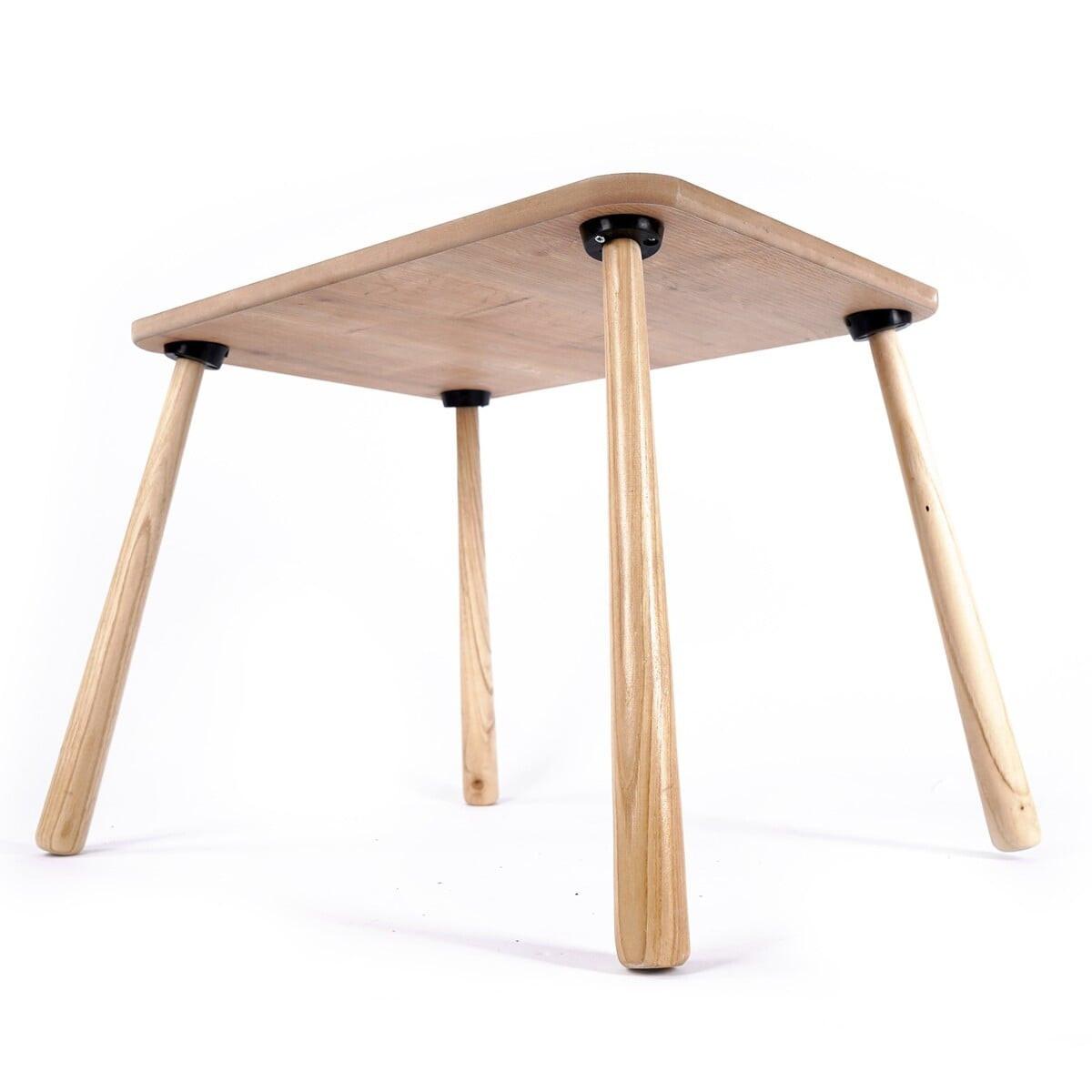 KINDERTISCH mit massivholzbeinen 60/45/54 cm - Eichefarben, Holzwerkstoff (60/48/46cm) - Calicosy
