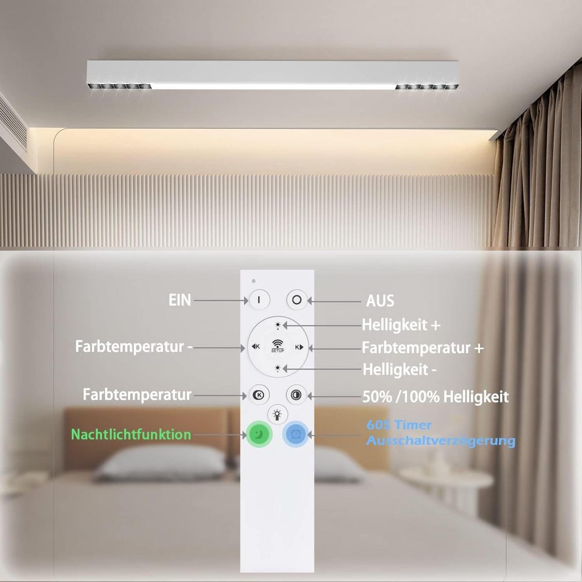 LED-DECKENLEUCHTE Ritter 80/3.5/5.5 cm - Weiß, Metall (80/3.5/5.5cm) - Nettlife
