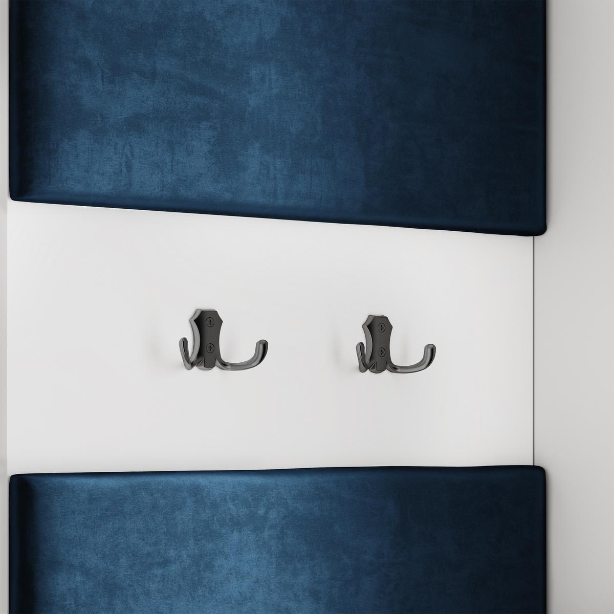 GARDEROBENSCHRANK VIRA 95/181/51 cm Modern Garderobe-Set Eiche Lefkas - Blau/Eichefarben, Holzwerkstoff (95/181/51cm) - MASSENO