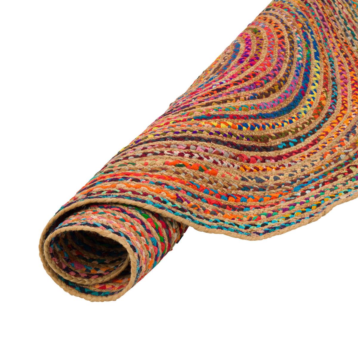 TEPPICH JUTE BAUMWOLLE SALSA - Multicolor, Textil (160/160cm) - Pergamon