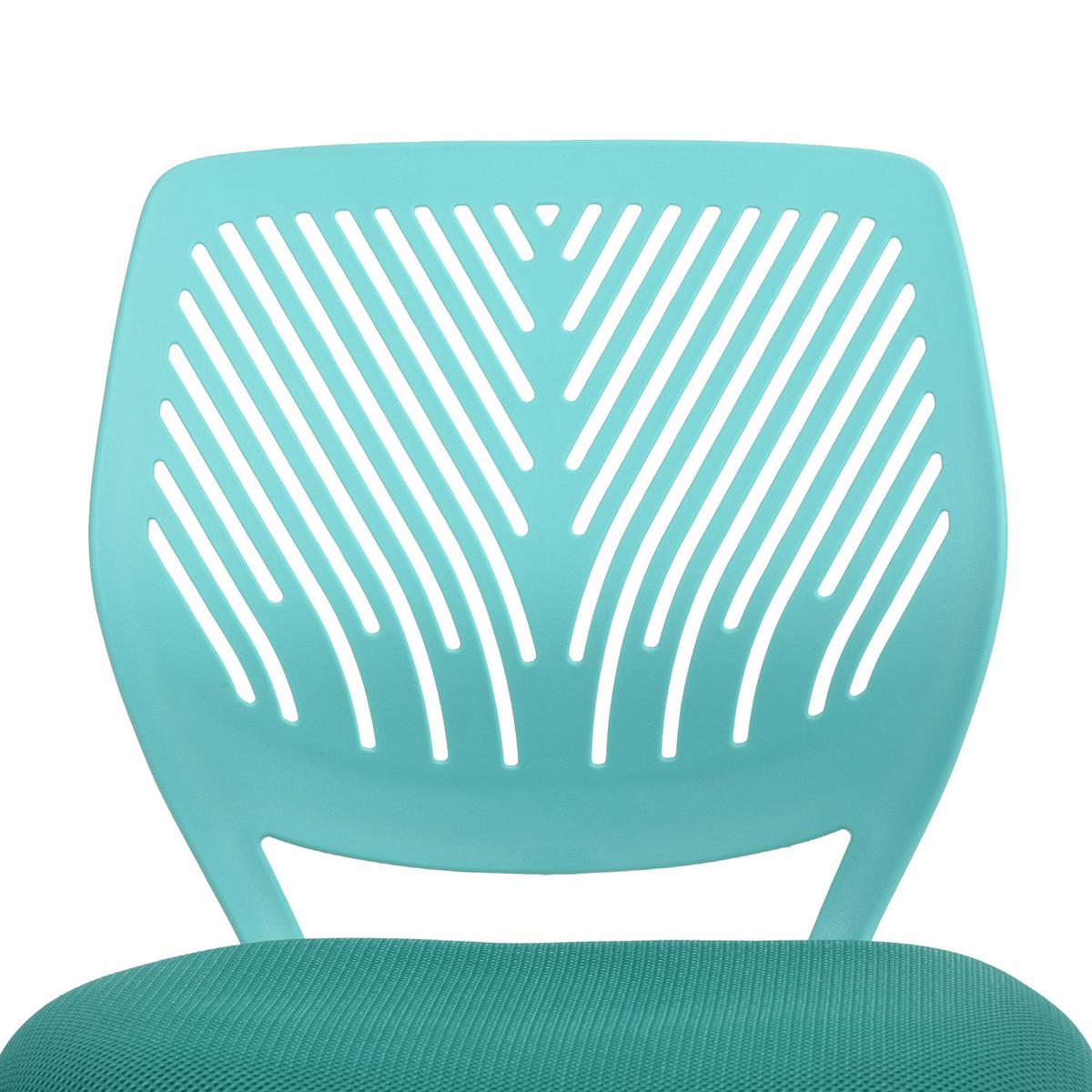 DREHSTUHL TÜRKIS - Weiß/Hellblau, Metall (38/87/39cm) - Urban Meuble
