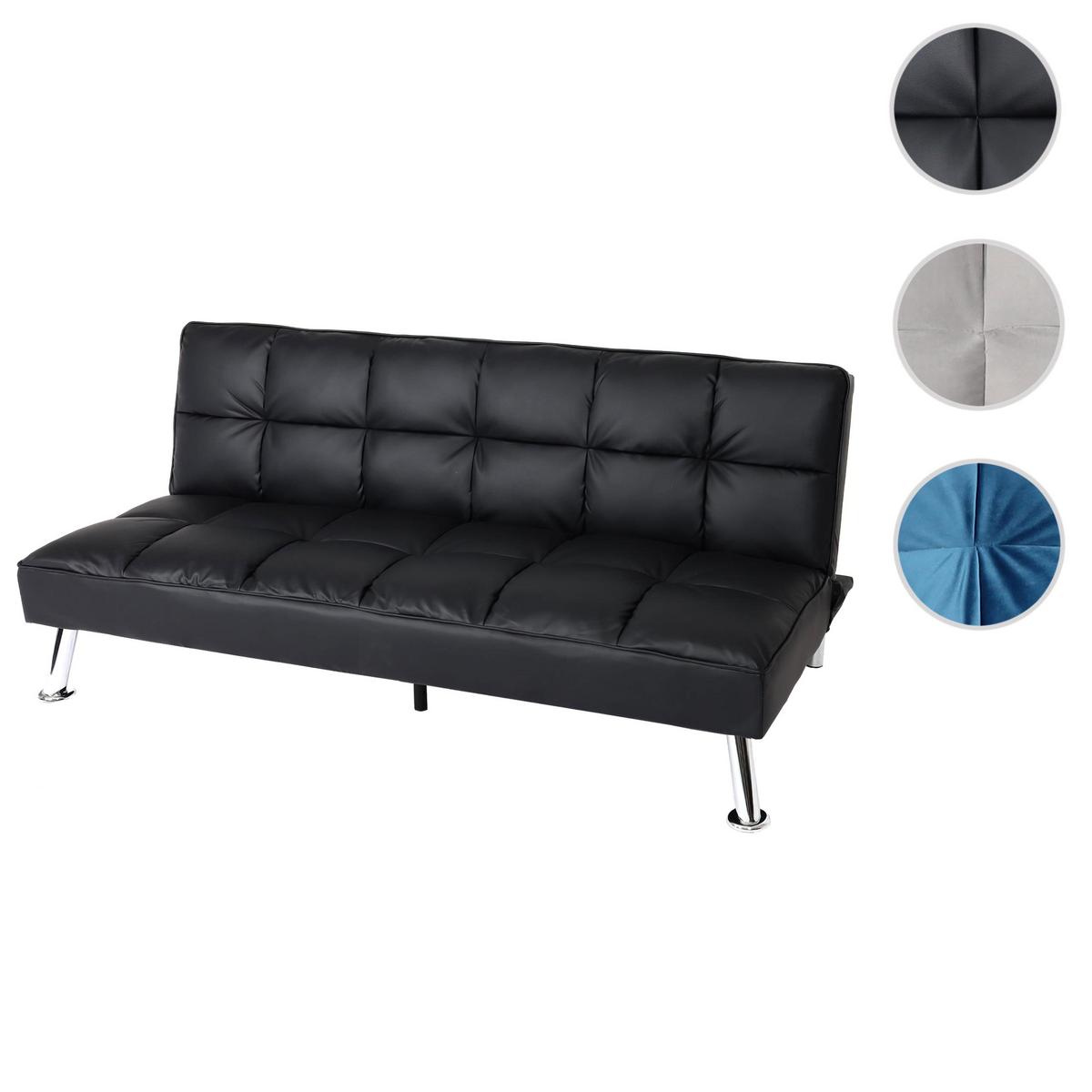 SOFA Schwarz - Schwarz, Textil (181/82/107cm) - MCW