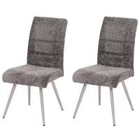 ESSZIMMERSTUHL Grau 2er-Set - Grau, Textil (68/97/64cm) - MCW