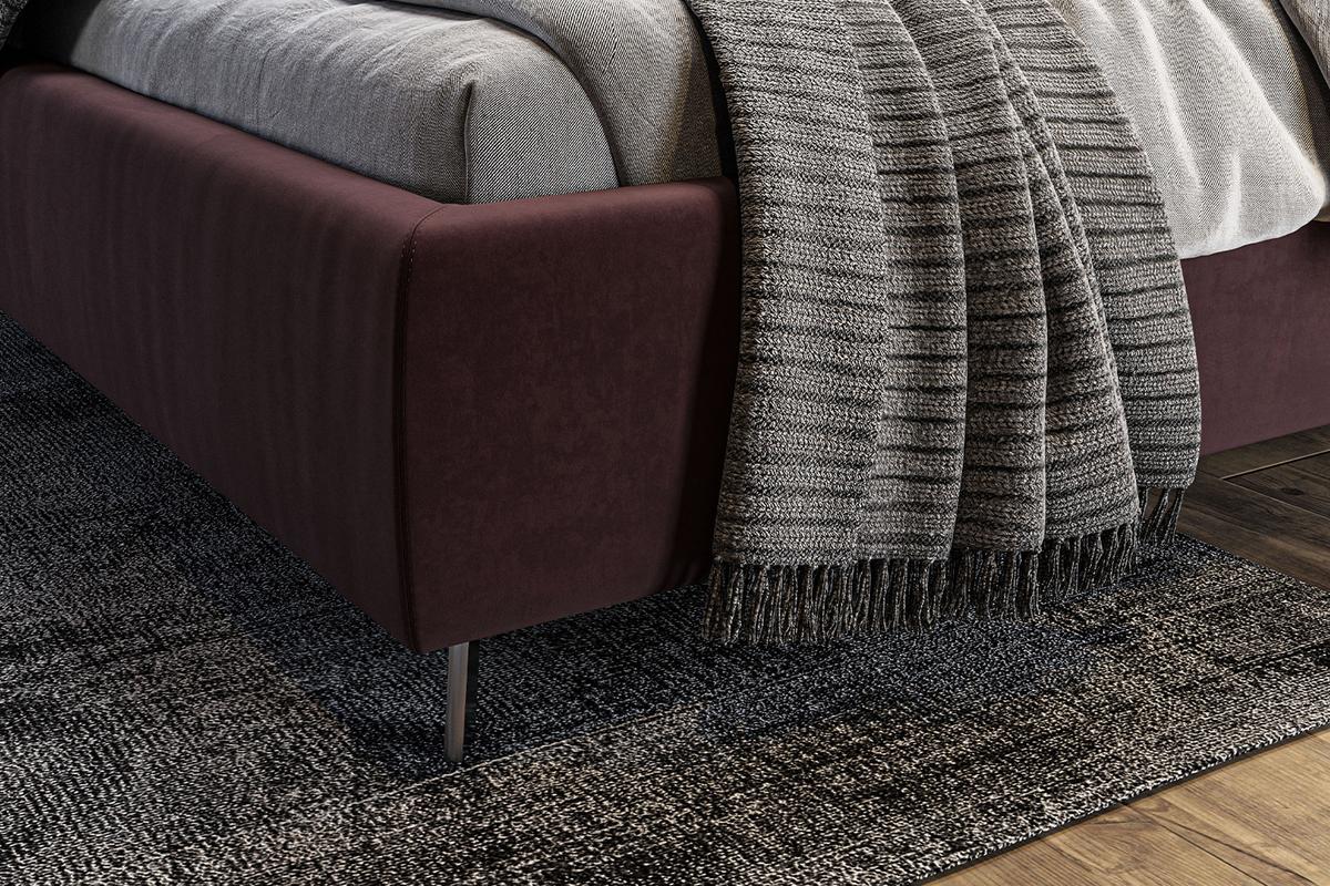 POLSTERBETT ANNY Violett Velvet - Violett, Textil (140/200cm) - KAWOLA