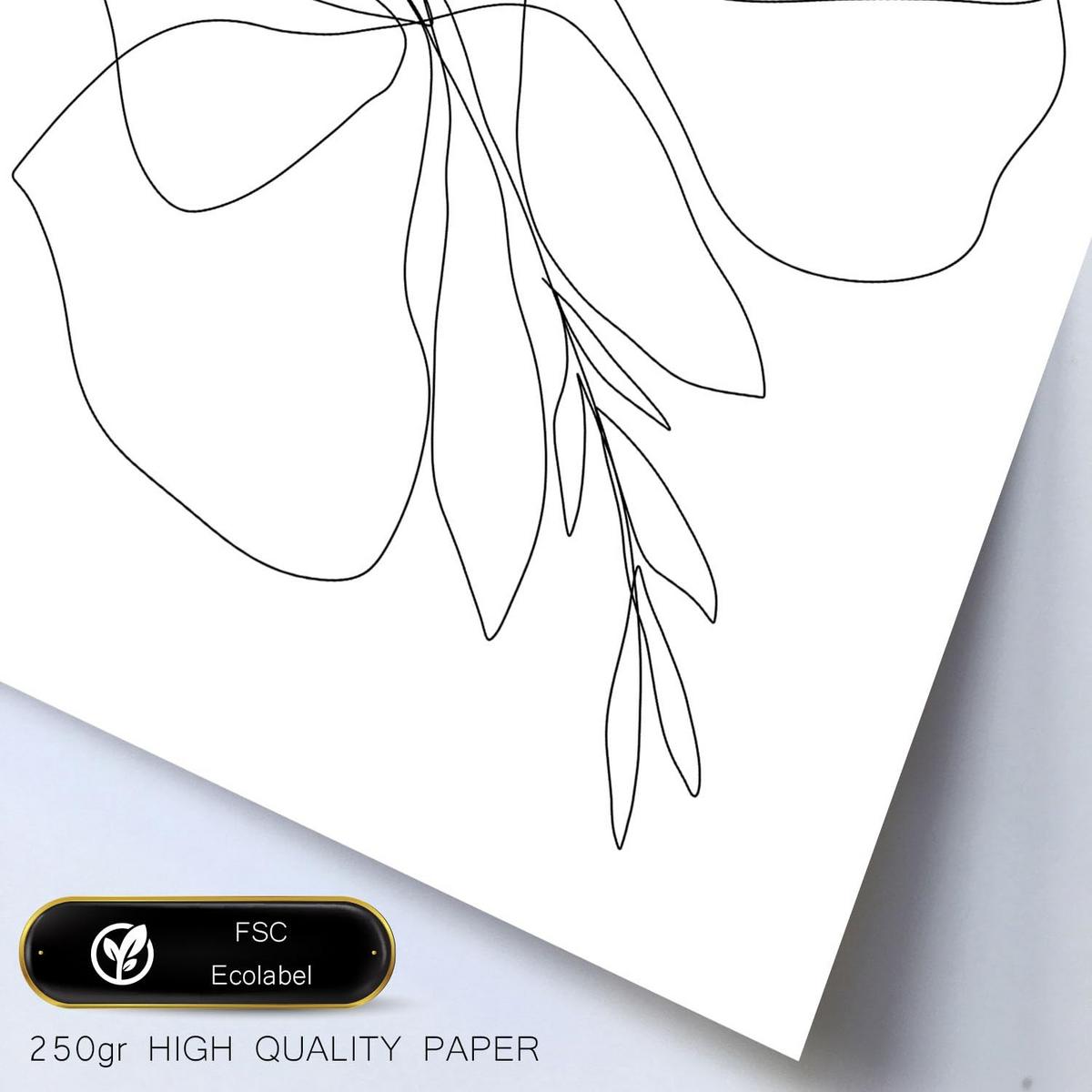 POSTER Set Mit 6 Blütenrahmen 1 In Blume Zusammenfassung Ästhetische Dekorative Gemälde Für Ihr Wohnzimmer, Schlafzimmer, Zuhause A3 & A4 Rahmenlos - Klar, Papier (29/3cm) - Nacnic