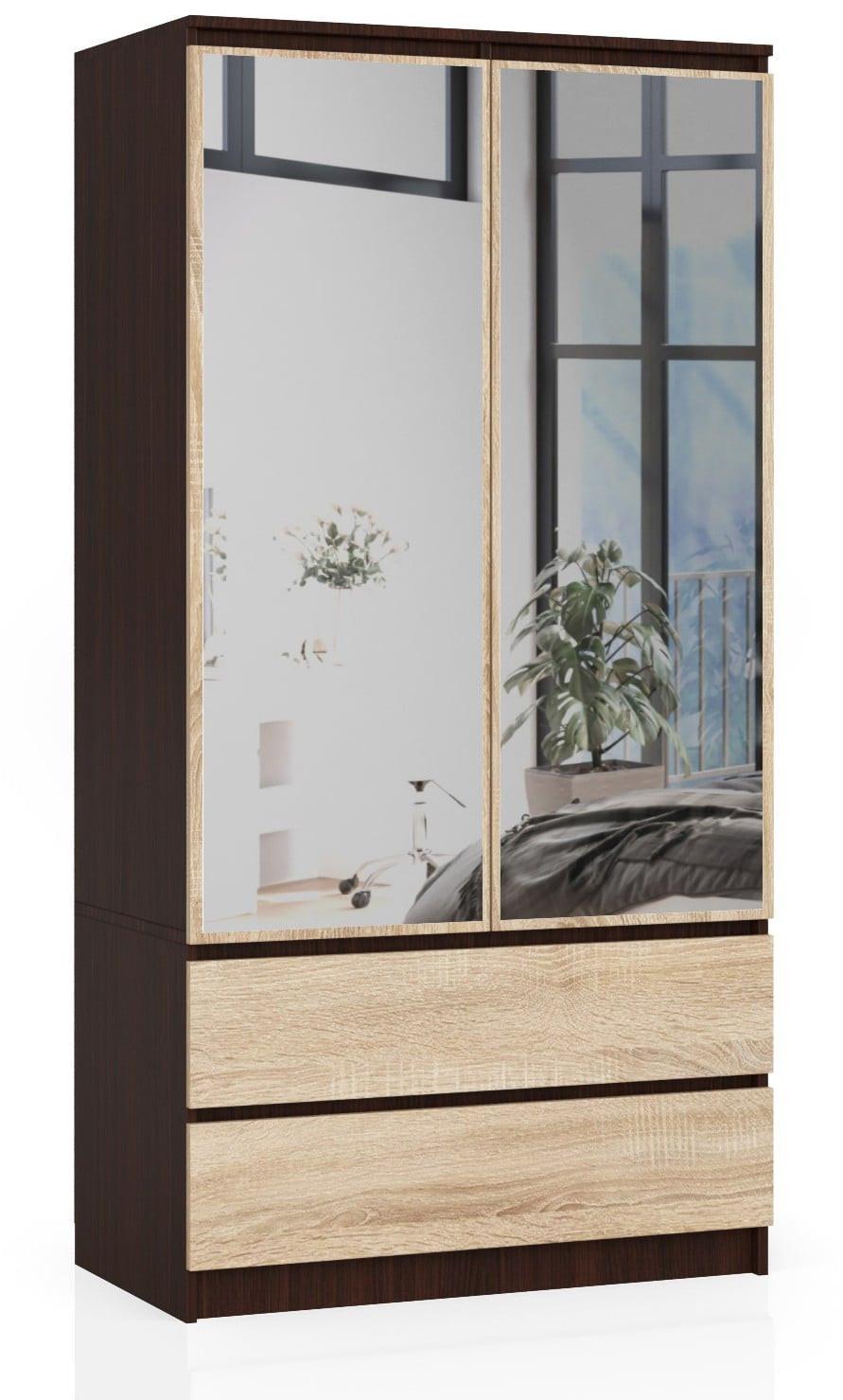 KLEIDERSCHRANK Dunkelbraun, Eiche Sonoma 180/90/51 - Dunkelbraun, Holzwerkstoff (90/180/51cm) - RAUMHIRSCH FURNITURE